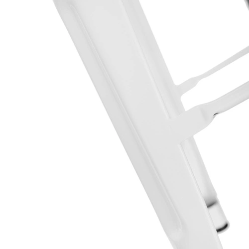 Hoker Paris Back 66 cm biały metalowy z oparciem do wyspy kuchennej inspirowany Tolix industrialny D2.DESIGN