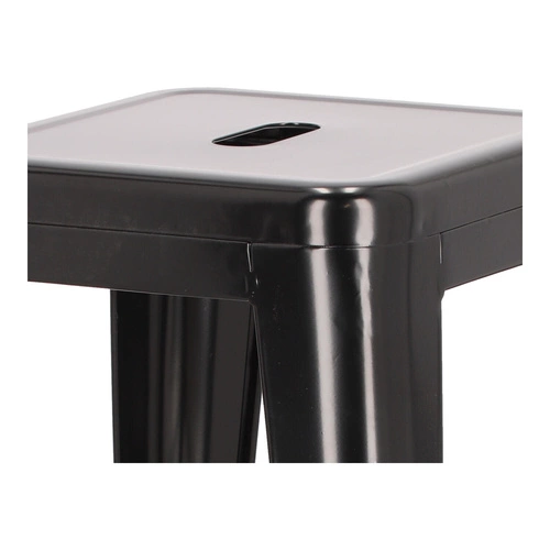 Hoker Paris 66 cm czarny metalowy bez oparcia industrialny do wyspy kuchennej inspirowany Tolix