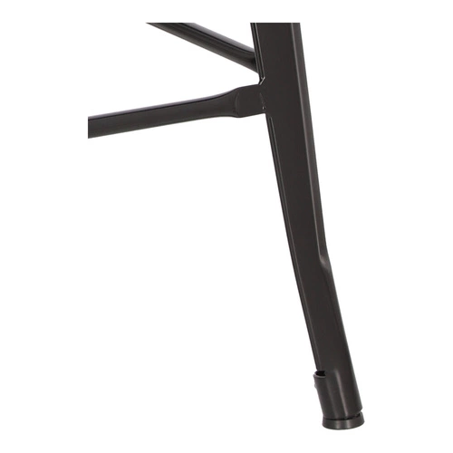 Hoker Paris 66 cm czarny metalowy bez oparcia industrialny do wyspy kuchennej inspirowany Tolix