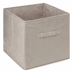 Pudełko materiałowe do regału 31x31 Velvet beżowe składane z uchwytem 5five simply smart