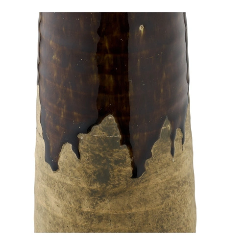 Wazon ceramiczny Cali brązowy 39 cm wysoki wazon na kwiaty do salonu