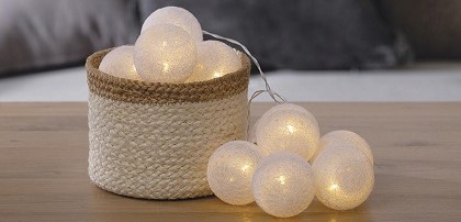 Girlandy świetlne cotton balls