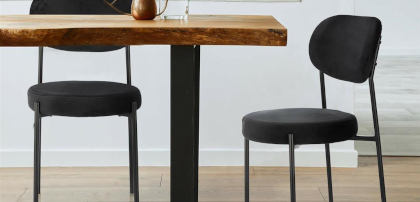 Krzesła tapicerowane metalowe