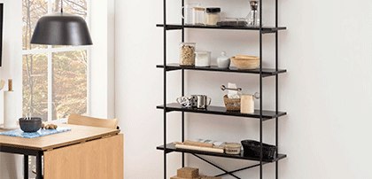 Regały czarne metalowe