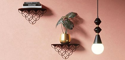 Półki czarne metalowe