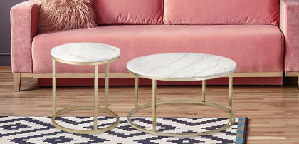 Stoliki metalowe białe