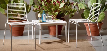 Krzesła metalowe białe