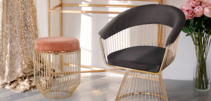 Krzesła tapicerowane glamour