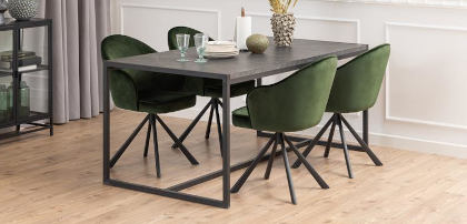 Krzesła tapicerowane zielone