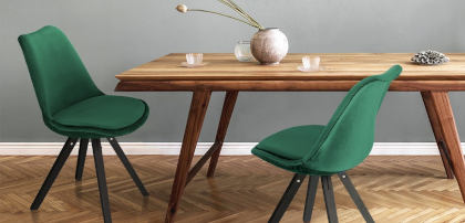 Krzesła tapicerowane butelkowa zieleń