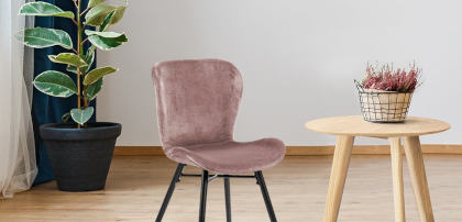 Krzesła tapicerowane brudny róż