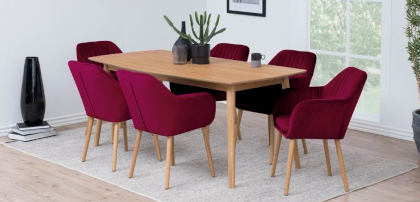 Krzesła tapicerowane bordowe