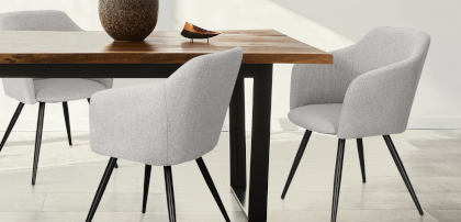 Krzesła tapicerowane jasnoszare