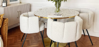 Krzesła tapicerowane ecru