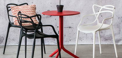Nowoczesne krzesła z tworzywa