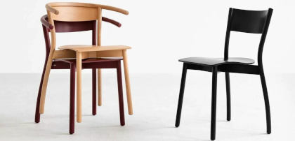 Krzesła sztaplowane drewniane