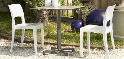 Krzesła sztaplowane ogrodowe