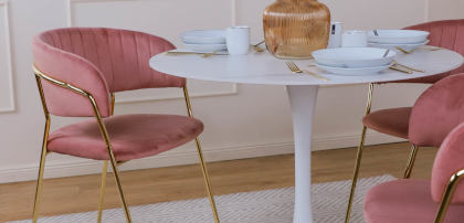 Krzesła do toaletki różowe