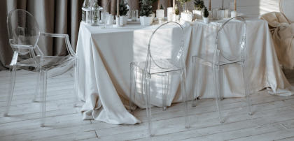 Krzesła do toaletki przezroczyste