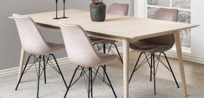 Krzesła do toaletki pudrowy róż