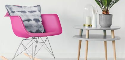 Krzesła skandynawskie różowe