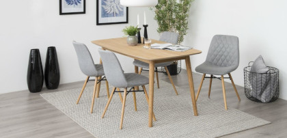 Krzesła pikowane szare