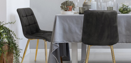 Krzesła pikowane czarne