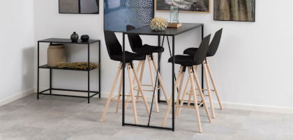 Hokery welurowe czarne