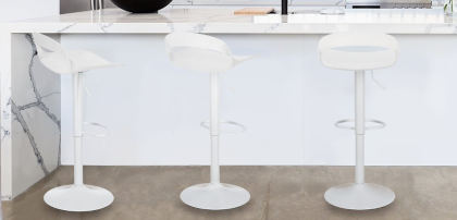 hokery metalowe białe