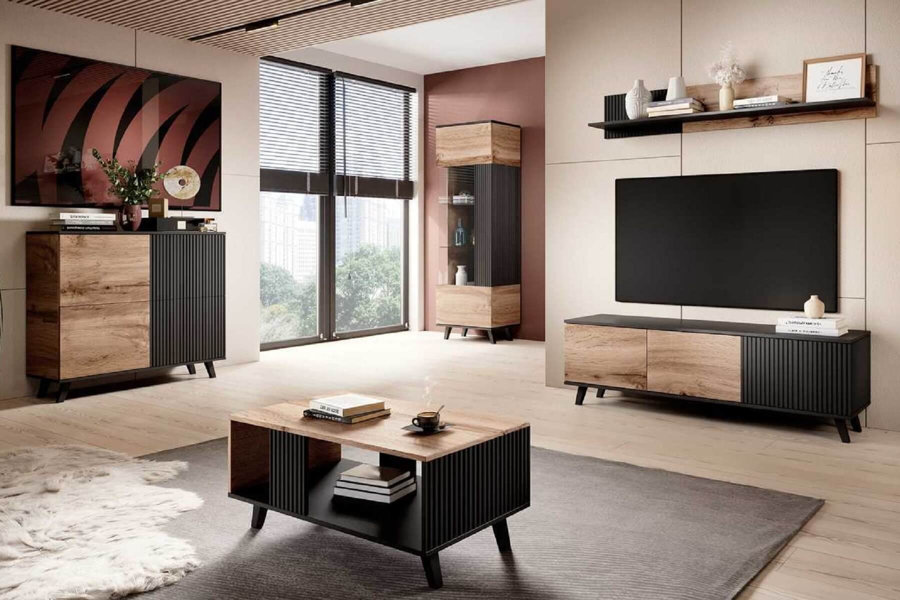 Aranżacja salonu - kolekcja mebli Adre