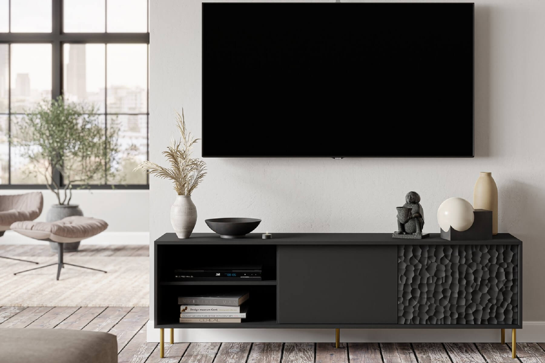 Nowoczesna szafka RTV - kolekcja mebli Afir