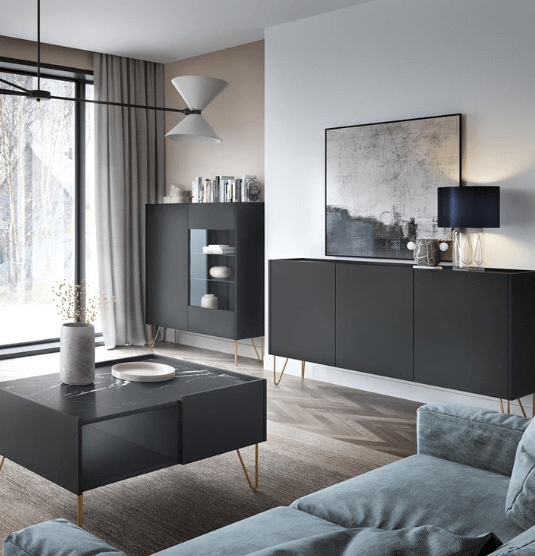 Jakie wybrać czarne meble do salonu? Aranżacje i inspiracje 2023