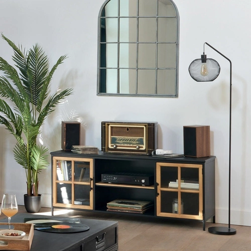 Lampa podłogowa Emie stojąca czarna