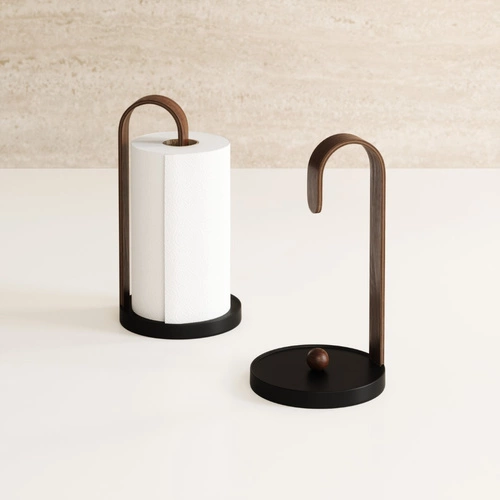 Stojak na ręczniki kuchenne Bellwood orzech