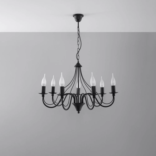 Żyrandol MINERWA 7 czarny