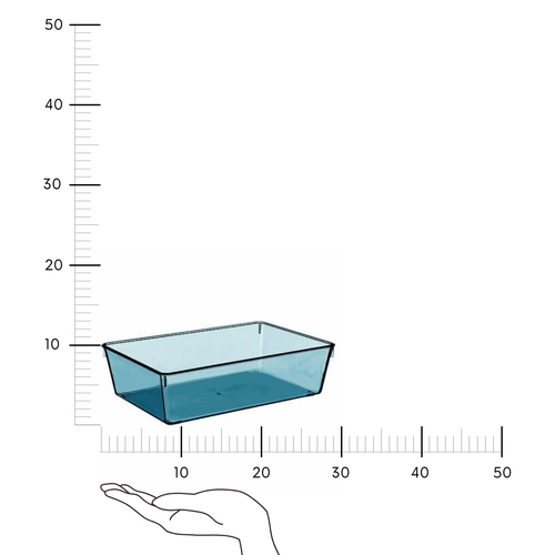 Pudełko do przechowywania Galia transparentne niebieskie