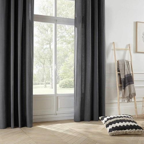 Zasłona Panama szara 140x260cm