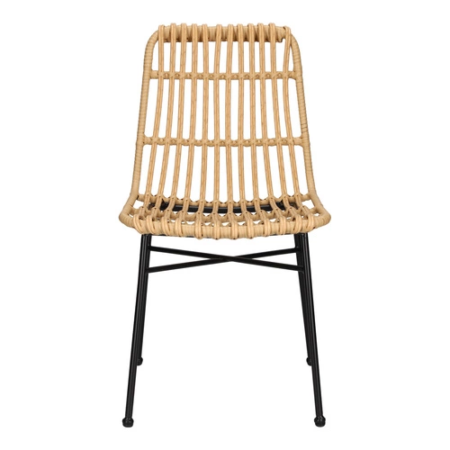 Zestaw 4 krzeseł ogrodowych Surabaya technorattan boho do jadalni i na taras naturalne Intesi