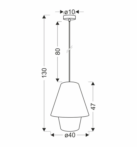 Lampa wisząca Africa 40 czarny 1x40W E27 abażur beżowy+biały