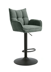 Hoker Marilla zielony regulowany obrotowy z oparciem do wyspy kuchennej