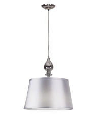 Lampa wisząca Prima srebrna do salonu i jadalni nowoczesna lampa nad stół 35 cm