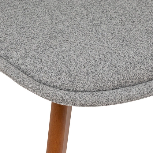 Krzesło do jadalni tapicerowane szare Baya Atmosphera skandynawskie z drewnianymi nogami