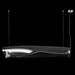 Lampa wisząca LED Cortina no. 3 nowoczesna regulowana do salonu i jadalni chromowana