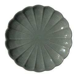 Intesi Calista szary talerz obiadowy 20 cm ceramiczny do jadalni