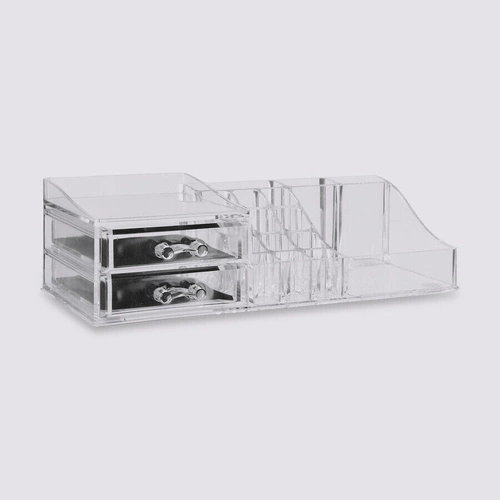 Organizer na kosmetyki do łazienki Selena transparentny z szufladkami 5five simply smart 30,6 cm