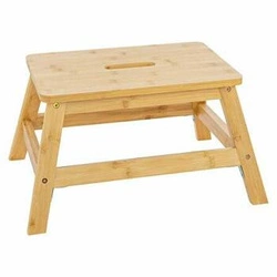 Stołek drewniany bambusowy 1-stopniowy 5five simply smart do kuchni styl skandynawski naturalny