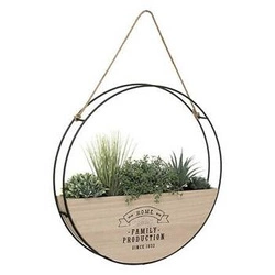 Atmosphera sztuczne rośliny wiszące boho okrągłe do salonu i przedpokoju 46 cm