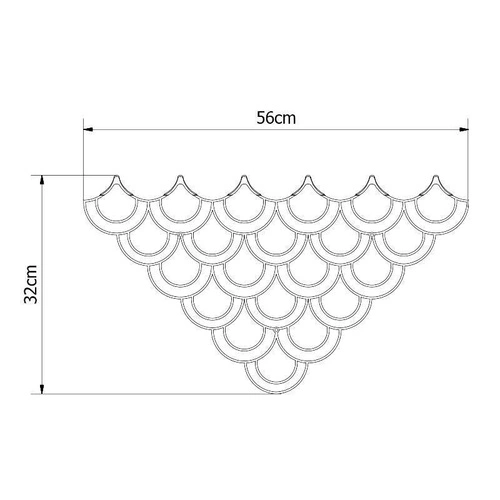 Nowoczesny wieszak ścienny do przedpokoju Husk M czarny metalowy POLYHEDRA 56 cm
