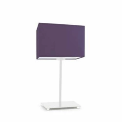 Lampka nocna AMALFI fioletowa z abażurem nowoczesna do sypialni LYSNE 40 cm