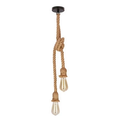 Lampa wisząca Videa czarny+beżowy 2x40W E27